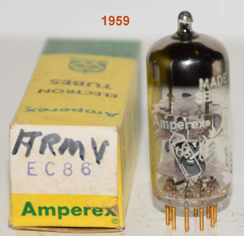 (!!!) (Best Single) EC86 Amperex Bugle Boy Germany by Valvo 1959 (12.6ma)