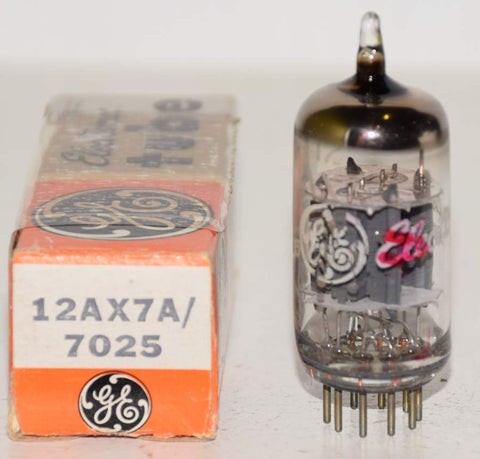 (!!!!) (Best GE Single) 12AX7A GE NOS 1960's (1.1/1.1ma and Gm=1600/1600) 1% section balance