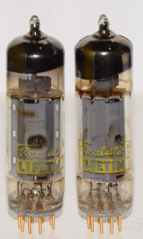 (!) (PAIR) 7189 Mullard Great Britain rebranded 7189A Realistic Lifetime 7189A used/good 1960's gold pins (37.4ma and 40.5ma)