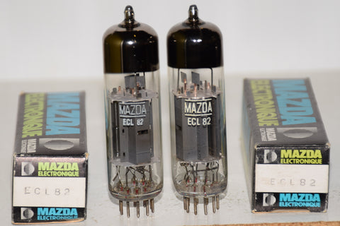 (!!!) (Best Pair #2) ECL82=6BM8 Mullard UK branded Mazda NOS 1970's (2.0/36ma and 2.0/35ma) 1-2% matched
