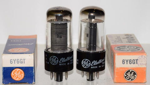 (!!!!!) (BEST PAIR) 6Y6GT GE NOS 1956-1963 (65ma and 66ma)