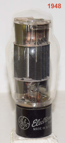 (!!!) (Single 1948) 6AS7G RCA branded GE clear top black plates used/strong 1948 (118/87ma) (oldest single)