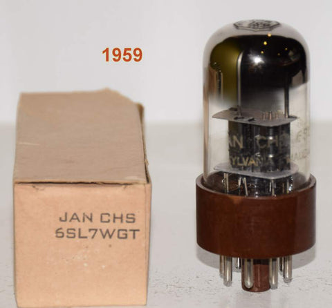 (!!!!) (Best Single) JAN-CHS-6SL7WGT Sylvania brown base round black plates