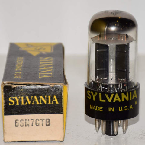 (!!!) (Best Single #3) 6SN7GTB Sylvania NOS 1960 era (8.6ma and 7.6ma)