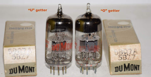 (!) (PAIR) 5BQ7A Dumont by GE gray plates NOS 1973