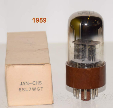 (!!!!) (Recommended Single) JAN-CHS-6SL7WGT Sylvania brown base round black plates