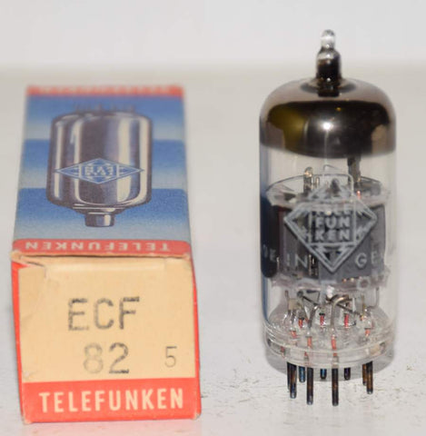 (!!) (Single) ECF82=6U8 Toshiba Japan branded Telefunken NOS 1964 (14.2ma triode and 9ma pentode)