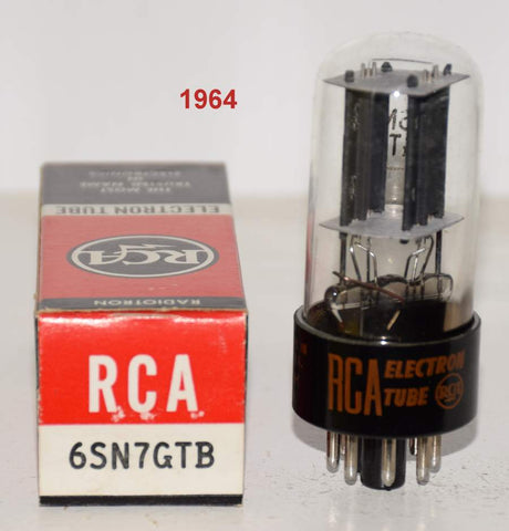 (!!!!) (Best Single #4) 6SN7GTB RCA NOS 1964 (9.2/8.0ma)