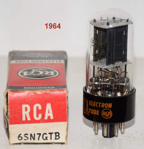 (!!!!) (Best Value Single) 6SN7GTB RCA NOS 1964 (8.4/7.2ma)