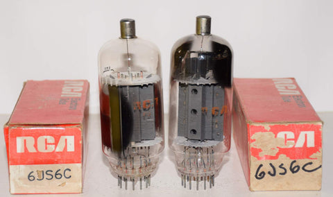 (!!) (Recommended Pair) 6JS6C RCA NOS and like new 1970's (98ma and 102ma)