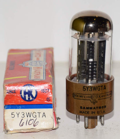 (!!!) (Best Single) 6106 Bendix 1950's NOS rebranded 5Y3WGTA Heintz & Kaufman in 1970's slightly tilted glass (66/40 and 70/40)
