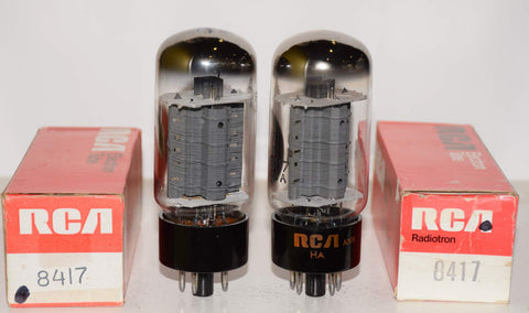 (!!!) (Best Pair) 8417 Sylvania branded RCA NOS 1970's (128ma and 131ma)