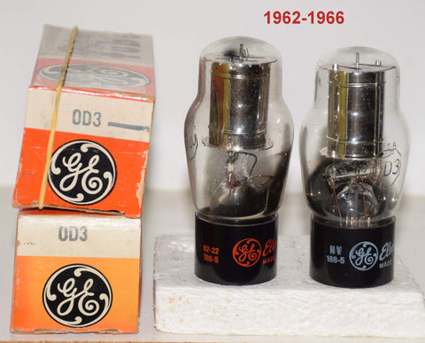 (!!) (Best Pair #2) 0D3 RCA branded GE NOS 1962-1966 (argon)