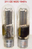 (!!!!!) (BEST PAIR) 211=VT-4C GE NOS 1942-1944 (111ma and 105ma) (Best Sound) (!!!!!) (BEST PAIR) 211=VT-4C GE NOS 1942-1944 (111ma and 105ma) (Best Sound)