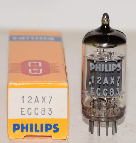 (!!) (Best Value Single) 12AX7 EI Yugoslavia Smooth Plates TELEFUNKEN copy branded Philips NOS 1977 (1.0/1.0ma and Gm=1800/00) 1% section balance