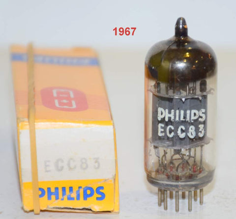 (!!!!!) (Best Single) ECC83=12AX7 Mullard UK branded Philips NOS 1967 (163 series) (1.2/1.3ma) (sweet sound) (Same Gm)
