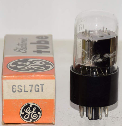 (!!) (Best Single) 6SL7GT GE short round chrome plates NOS 1970's (2.9/2.5ma)