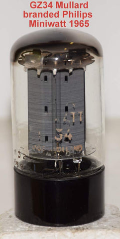 (!!) (BEST VALUE) GZ34 Mullard branded Philiups Miniwatt used/tests like new 1965 (60/40 and 60/40)