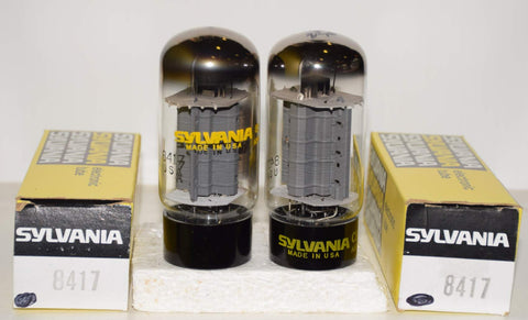 (!!!!!) (Best Pair #4) 8417 Sylvania NOS 1970's (110.5ma and 114.5ma)