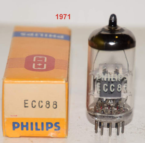 (!!!!) (Best Single) 6DJ8=ECC88 Philips Holland NOS 1971