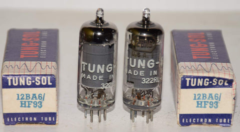 (!!!) (Best Pair) 12BA6 Tungsol NOS 1960 era (10.2ma / 11.0ma)