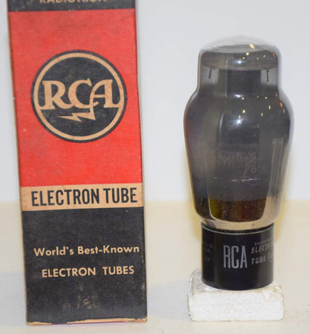 (!) (Best SIngle) 6L6G RCA NOS black plate and gray coated glass 1951 (68ma)