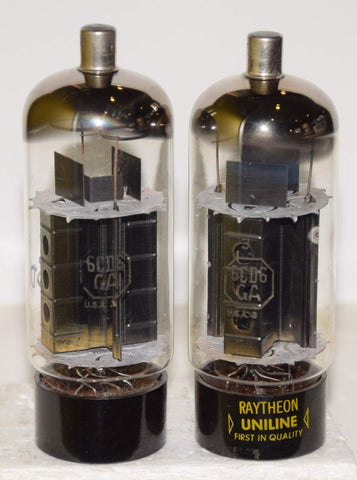 (!) (Pair) 6CD6GA Raytheon used/test like new 1960 era (81.5ma and 86ma)