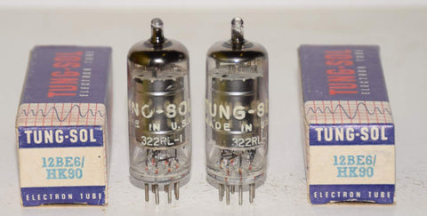 (!!) (Best Pair) 12BE6 Tungsol NOS 1960 era (2.3ma and 2.5ma)