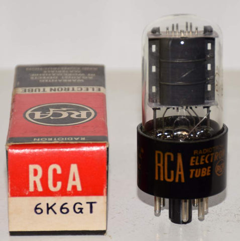 (!!) (Best Single) 6K6GT RCA black plate NOS 1960 (44.2ma)