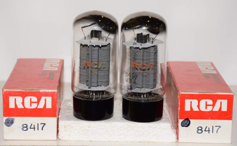 (!!!) (Best Pair) 8417 Sylvania branded RCA NOS 1973 same date codes (116ma and 119ma)