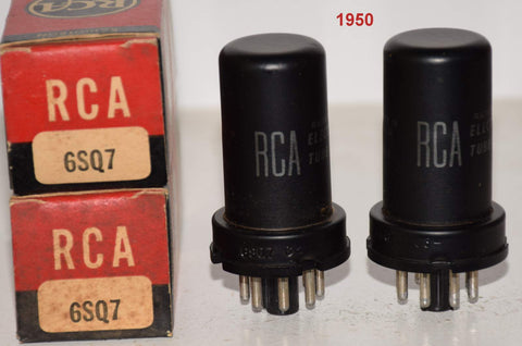 (!!!!) (BEST PAIR) 6SQ7 RCA NOS 1950 (1.0ma and 1.0ma) 1-2% matched **