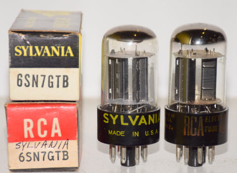 (!!!!) (Best Value Pair) 6SN7GTB Sylvania NOS and like new 1960's (7.8/8.4ma and 7.8/8.4ma) 1-3% matched (Schiit Freya, Rogue, Cary)