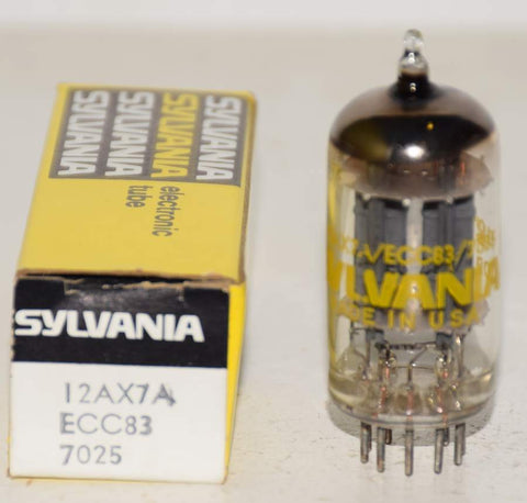 (!!!) (Best Single #3) 12AX7A Sylvania NOS 1970's (Gm=2400/2600 and 1.6/1.9ma)