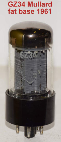 (!!!!!) (Recommended Single) 5AR4/GZ34 Mullard UK fat base used/strong 1961 (56/40 and 57/40)