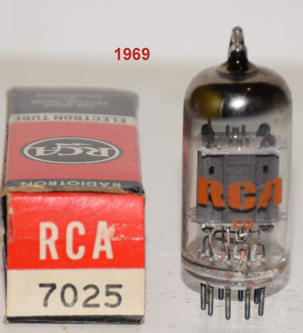 (!!!!) (Best Overall 7025) 7025 RCA NOS 1969 (Gm=1500/1600) (0.9/1.1ma)