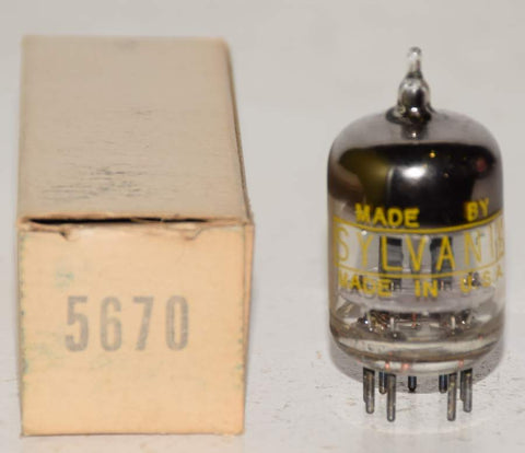 (!!!) (Best Single) 2C51=5670 Sylvania NOS 1960's (9.2/9.8ma)