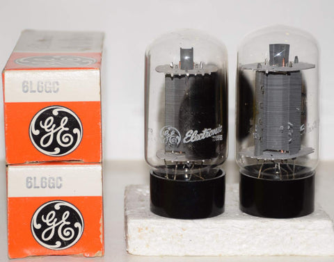 (!!!!) (Best Overall Pair) 6L6GC GE NOS 1975-1980 (85ma and 87.3ma)