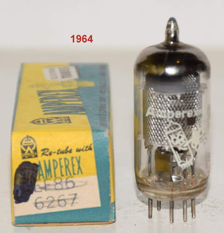 (!!!!!) (Single) EF86 Amperex Bugle Boy Holland NOS 1964 (3.0ma)