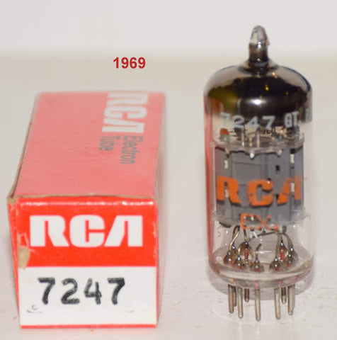 (!!!) (Best Single #2) 7247=12DW7 Mullard UK rebranded RCA NOS 1969 (1.2ma and 9.2ma) (Copy)