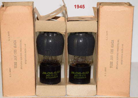 (!!!!) (Best Overall Pair) 6L6GA Sylvania NOS 1945 (73.5ma and 74.6ma)
