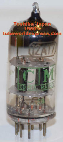 (!!) (~ Best Value ~) 12AT7 Toshiba JAPAN black plates rebranded CM Curtis Mathes NOS 1960's copper grid posts (9.0/9.2ma)