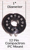 12 pin US made compactron PC mount black phenolic sockets with pins on 1 12 pin US made compactron PC mount black phenolic sockets with pins on 1