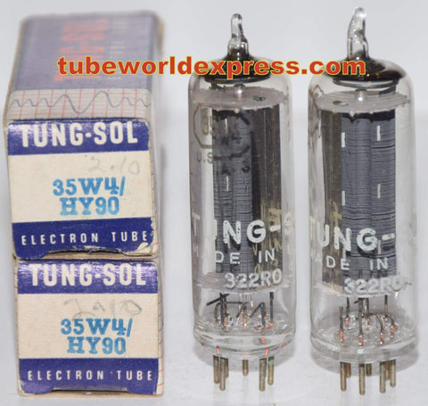 (!!!) (Best Pair) 35W4 Tungsol NOS 1960 era (54/40 x 2 tubes)