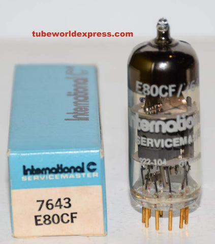 (!!!) (Best Value Single) E80CF=7643 Valvo Germany branded International NOS 1963 (10.8/13.4mA) (PREMIUM 6BL8 SUB) (Tuners)