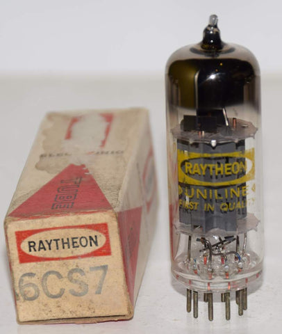 6CS7 Raytheon by Toshiba Japan gray plates NOS 1970 era (21.5/10.2ma)