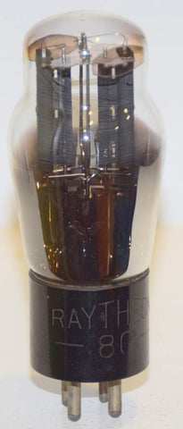 80 Raytheon engraved base used/good 1930's small rattle inside base (46/40 and 52/40)