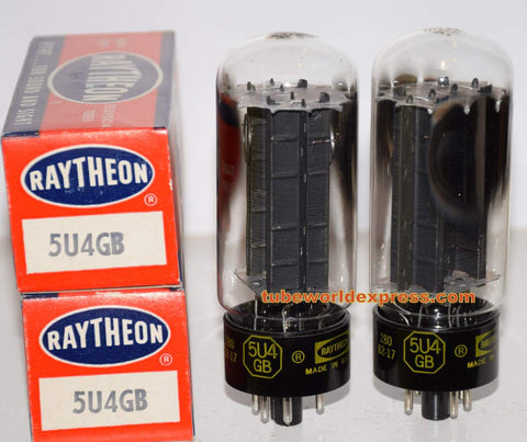 (!!!!) (BEST PAIR) 5U4GB Raytheon NOS