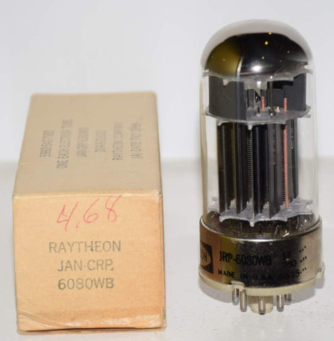 6080WB Raytheon black plates NOS 1966 (95/120ma)