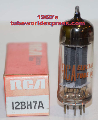 (!!) 12BH7A RCA gray plates used/good 1960's (8.0/11.2ma)