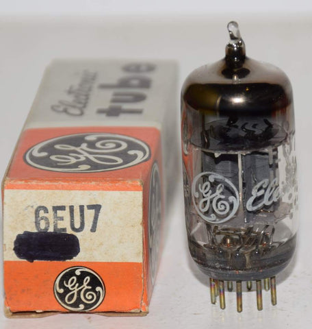 (!!!) 6EU7 GE NOS pinched gray plates 1970 (48/32 and 50/32)